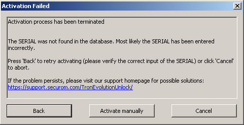 failed to register the activation group arcgis server